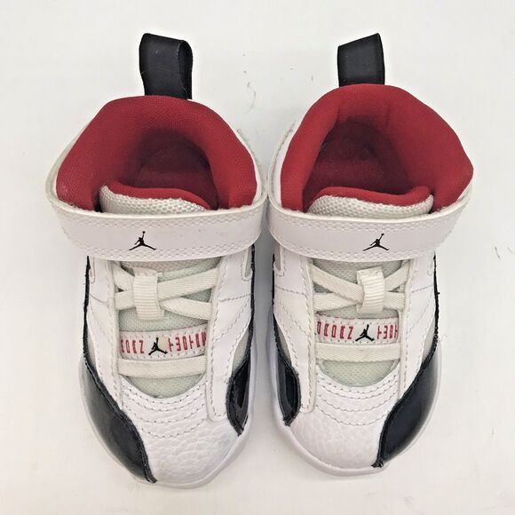 Nike Air Jordan Jumpman Two Trey (TD) Shoes 5C White/Black-Gym Red DQ8433-106 - Picture 5 of 9